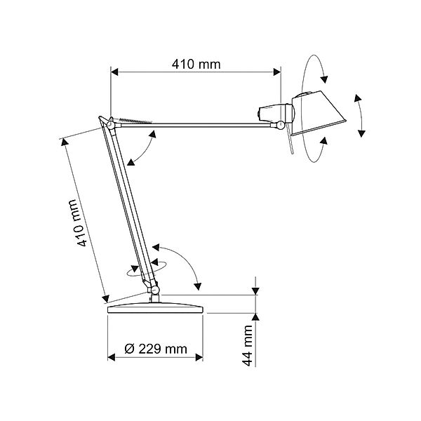 Schreibtischlampe MAULrock, silberfarben, justierbar E27-LED günstig online kaufen