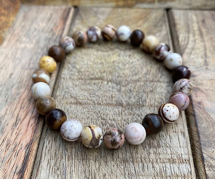 NAHLE Perlenarmband Naturstein Jaspis Armband (1-tlg), günstig online kaufen