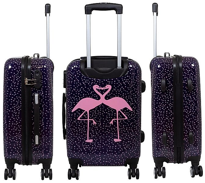 Trendyshop365 Hartschalen-Trolley Flamingo, bunter Koffer mit Motiv, 3 Größ günstig online kaufen