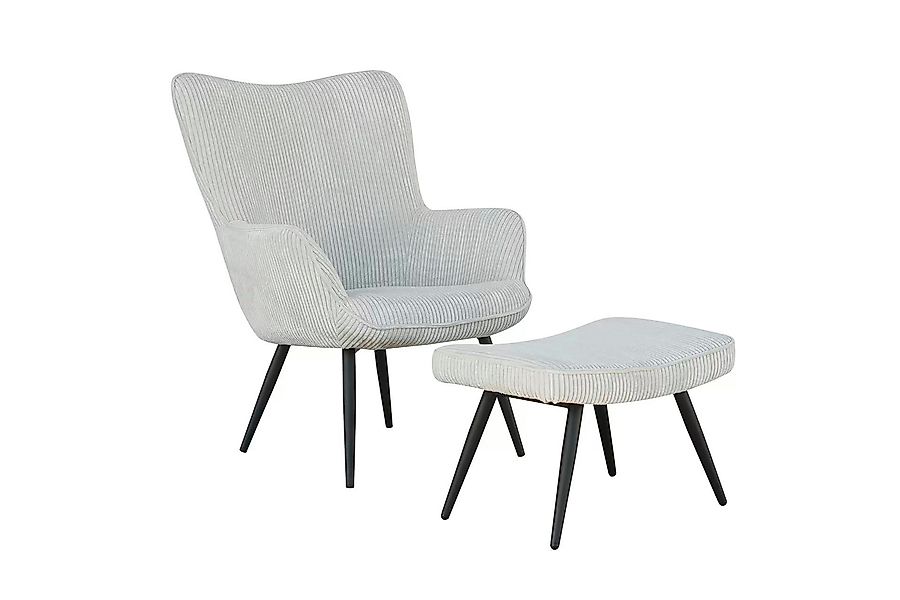 byLIVING Fußhocker Uta (Bezug: Samt, Webstoff, günstig online kaufen