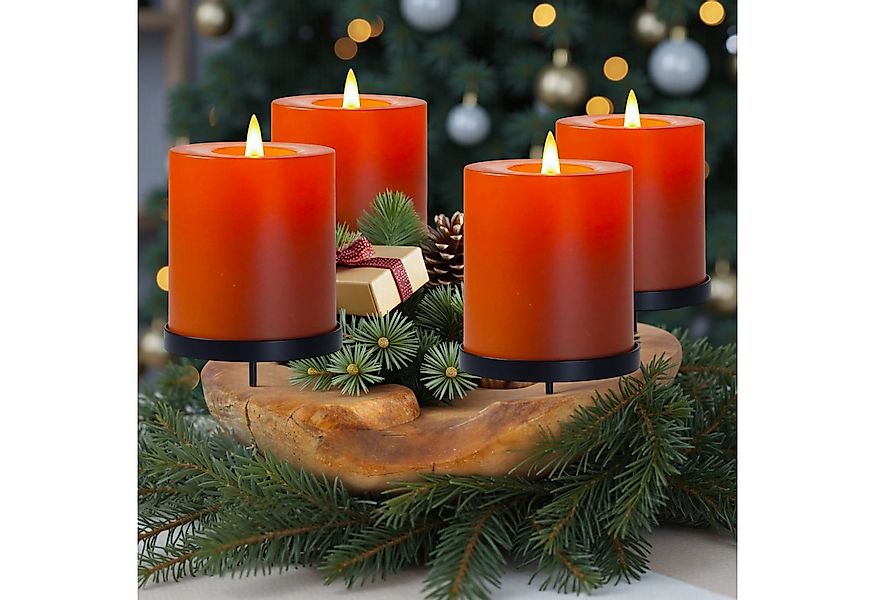 HOMECALL Dekoschale Adventskranz mit 4 Kerzenhaltern, Weihnachtsdeko (ca. Ø günstig online kaufen