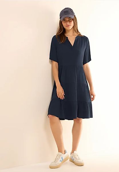 Strukturkleid mit Volants günstig online kaufen