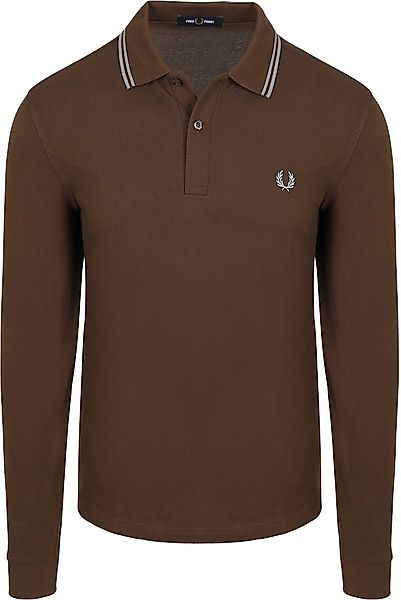 Fred Perry Langarm-Poloshirt Braun 49A - Größe L günstig online kaufen