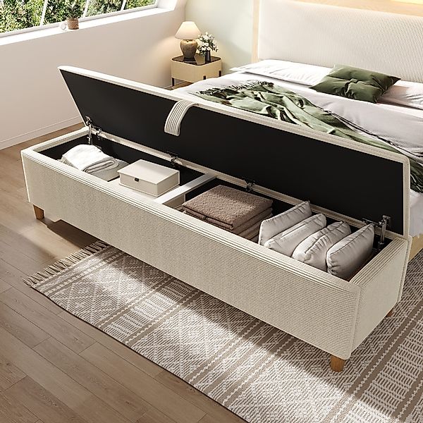 i@home Bettbank Polsterbank,Aufbewahrungsbox,weiß (Packung set), Frei günstig online kaufen