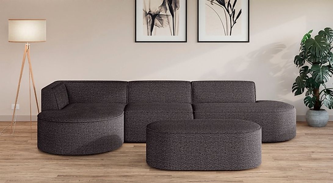 OTTO home Ecksofa »EIVIND Designer Sofa mit Ottomane rechts/links, B/T/H: 3 günstig online kaufen