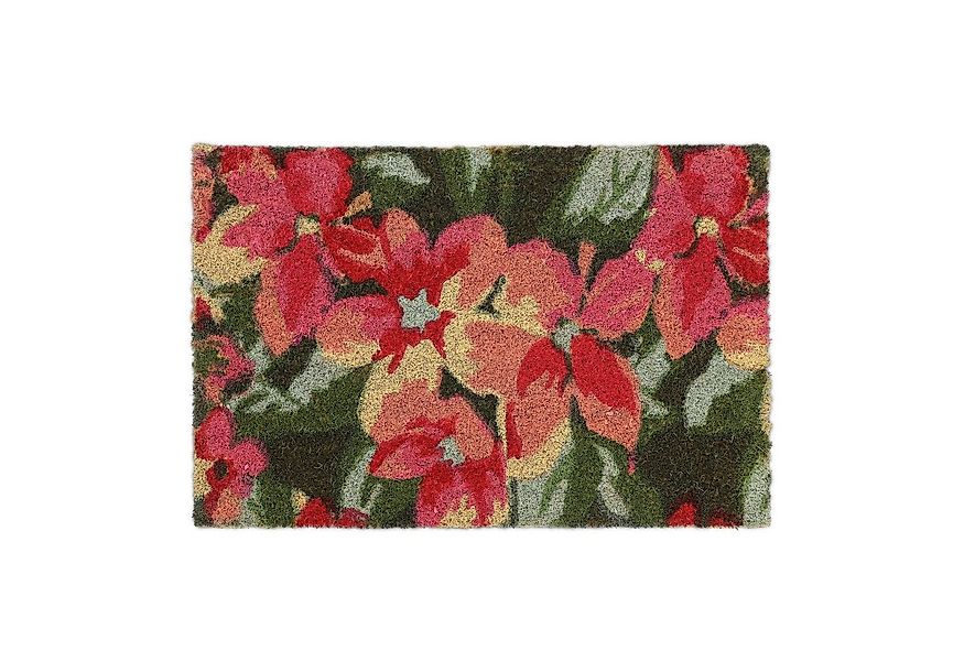 relaxdays Fußmatte Kokos Fußmatte Blüten, Höhe: 15 mm günstig online kaufen