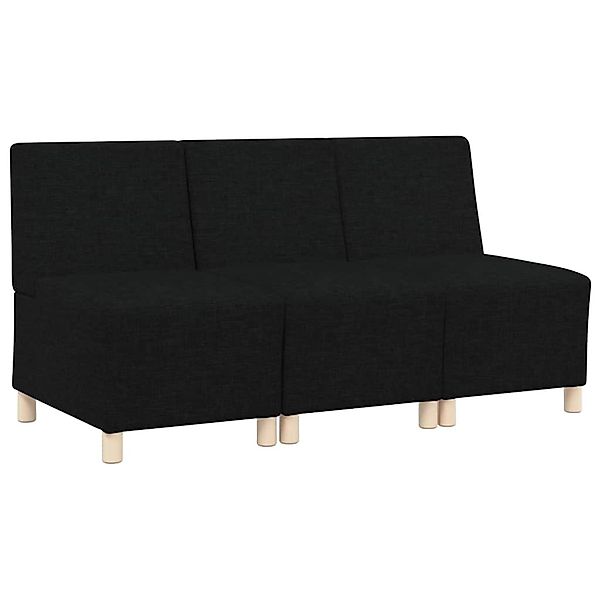vidaXL Modulares Sofa ohne Armlehnen 3 Stk Schwarz 55 x 74 x 82 cm Stoff 33 günstig online kaufen