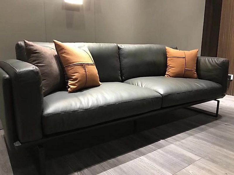 Xlmoebel Sofa Designer-Möbel aus Italien - Luxuriöses Ledersofa für drei Pe günstig online kaufen