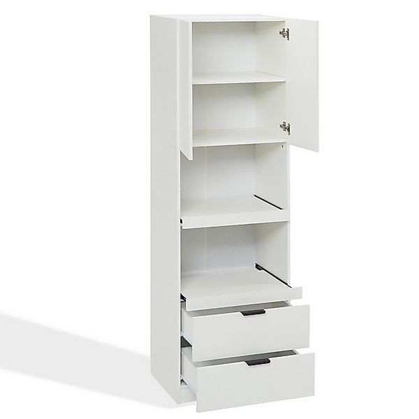 Yorbay Hochschrank 200cm hohe Küchenschränke, 2 Türen, 2 Schubladen, Mikrow günstig online kaufen