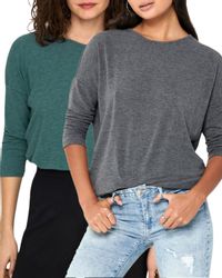 ONLY 3/4 Arm-Pullover (Set, 2er-Pack) Locker günstig online kaufen