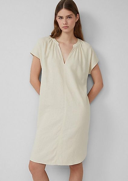 s.Oliver Midikleid Kleid Midi-Kleid aus Leinenmix mit Eingrifftaschen günstig online kaufen