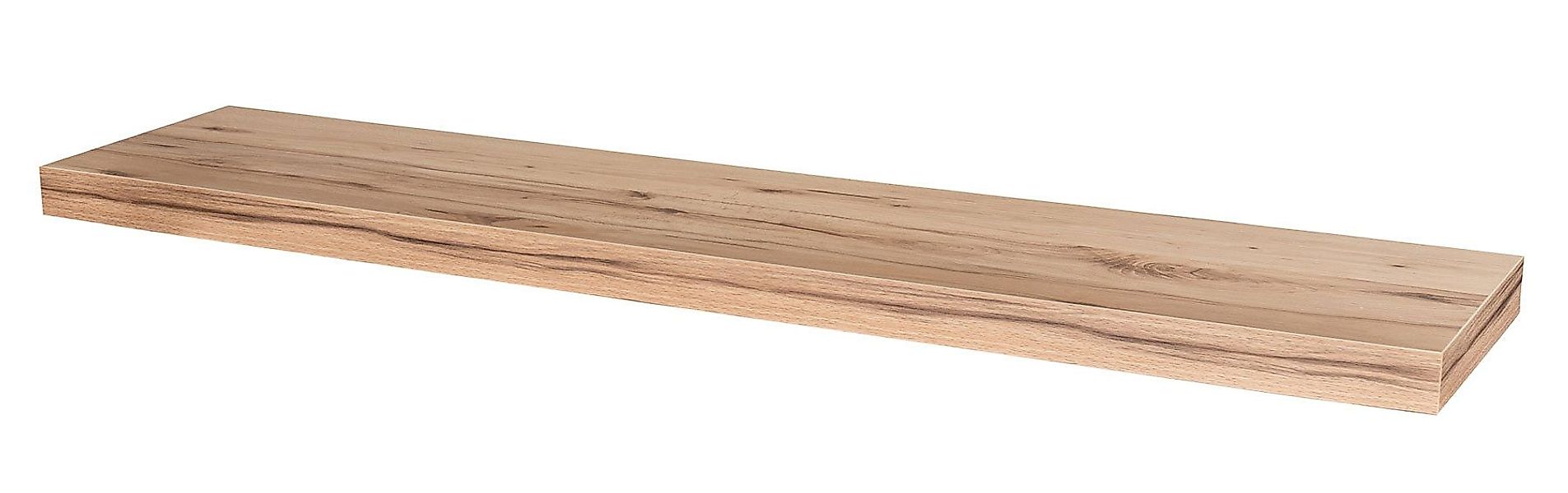 Levandeo® Wandregal, Wandboard Bobby 100cm Kernbuche günstig online kaufen