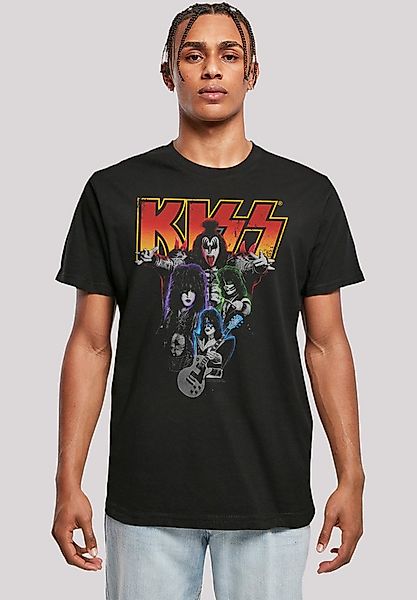 F4NT4STIC T-Shirt Kiss Rock Band Neon Premium Qualität, Musik, By Rock Off günstig online kaufen