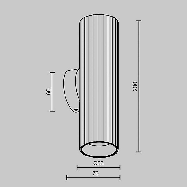 Wandlampe Calipso, schwarz, Höhe 20 cm Metall 2xGU10 up/down günstig online kaufen