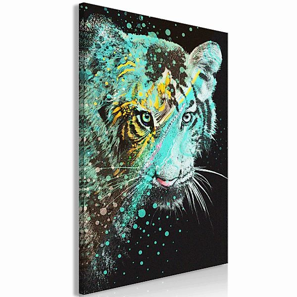 Wandbild - Mint Tiger (1 Part) Vertical günstig online kaufen