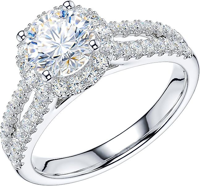 Jumpeak Diamantring Damen 585 Echtgold Ring,Damen Diamantring,1CT statement günstig online kaufen