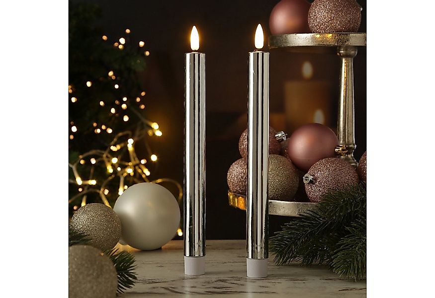 MARELIDA LED-Kerze LED Stabkerzen Dinnerkerzen Tafelkerzen Spitzkerzen H: 2 günstig online kaufen