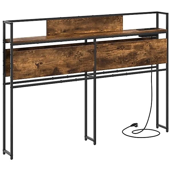 vidaXL Stauraum-Kopfteil mit Regal Räuchereiche 135 cm Holzwerkstoff 859637 günstig online kaufen