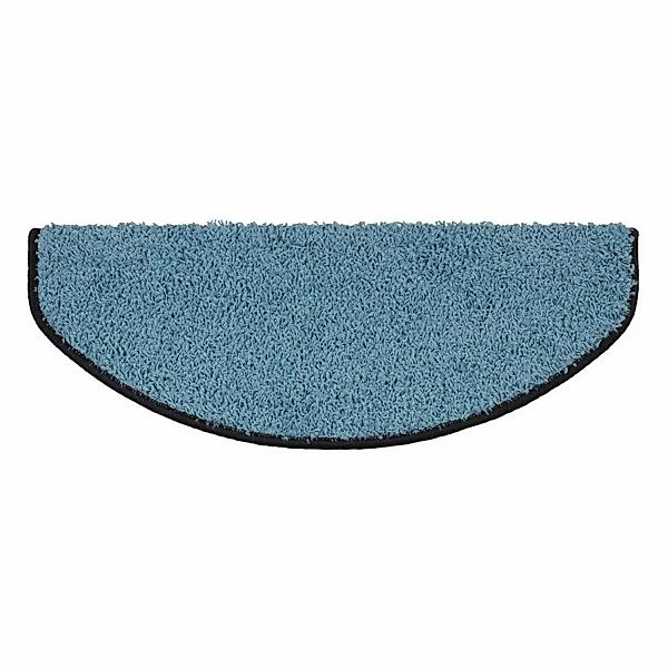 KARAT Shaggy Stufenmatte Sphinx Hochflor Hellblau 23,5 x 65 cm Halbrund günstig online kaufen