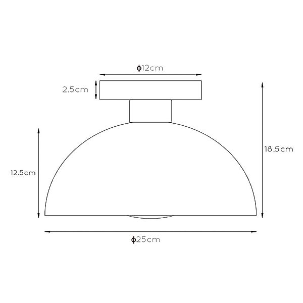 Deckenleuchte Siemon aus Stahl, Ø 25 cm, grün günstig online kaufen