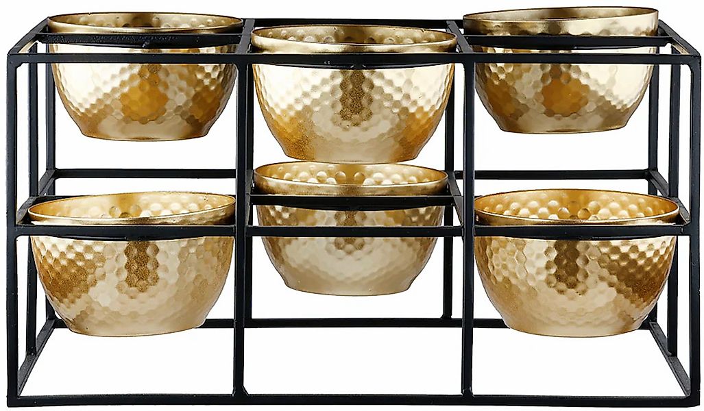 Casablanca by Gilde Teelichthalter "6er Teelichtleuchter Frame, H.14 cm", ( günstig online kaufen