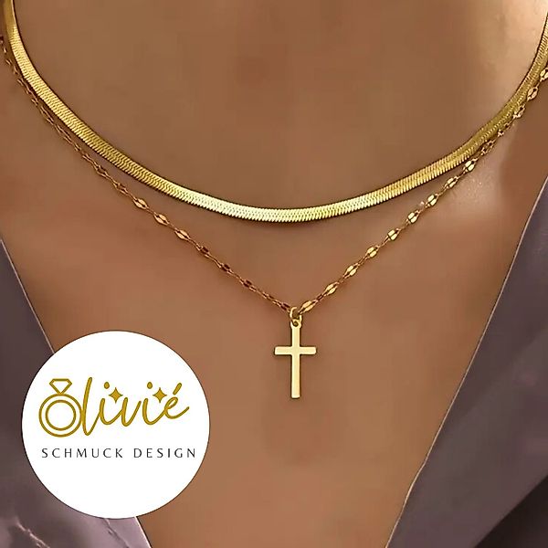 XCOAST Schmuckset Halskette Damen Double Layer günstig online kaufen