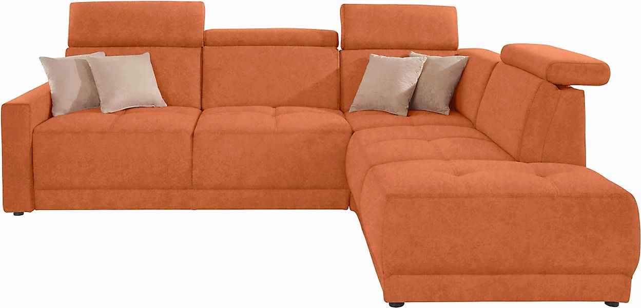 DOMO collection Ecksofa "Ava, moderne Sitzheftung mit toller Doppelnaht, ko günstig online kaufen