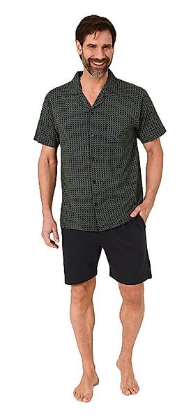 Normann Pyjama Herren kurzarm Schlafanzug Shorty Pyjama zum durchknöpfen günstig online kaufen
