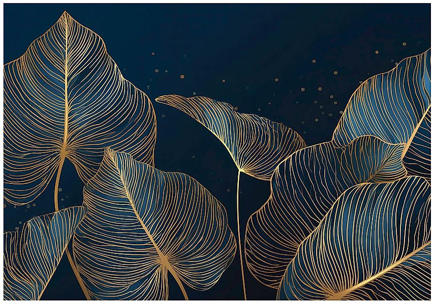 Wallarena Fototapete Blätter Blau Natur Vlies günstig online kaufen