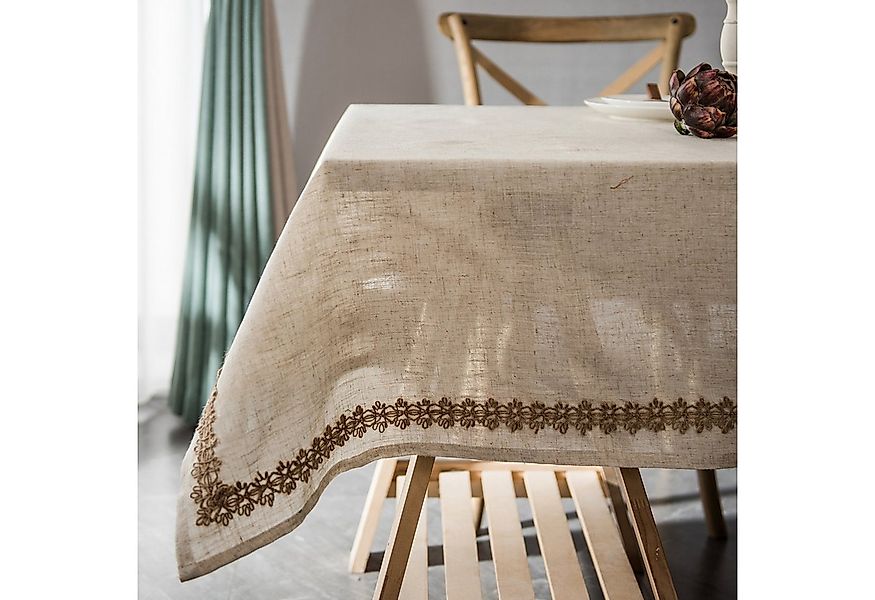 BTTO Tischdecke Vintage-Tischdecke aus Leinen mit Quasten günstig online kaufen