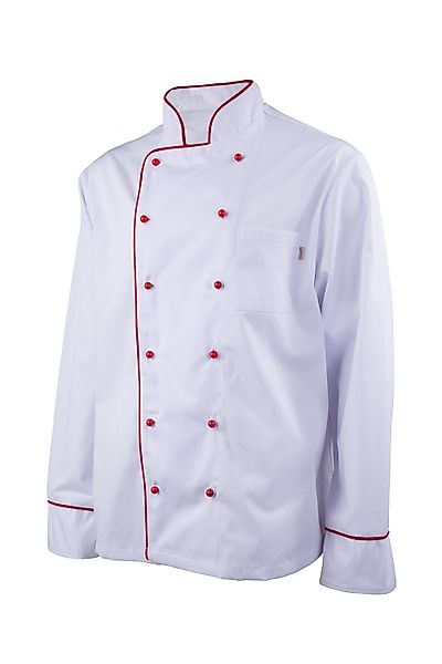 Clinotest Kochjacke mit farbigen Kugelknöpfen und günstig online kaufen