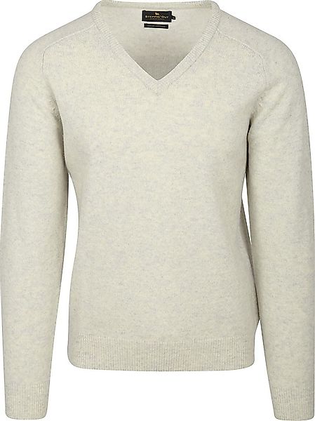 Steppin' Out Pullover V-Ausschnitt Lammwolle Greige - Größe XXL günstig online kaufen