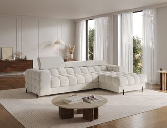 yourhouse24 Ecksofa L-Form Felro mit Schlaffunktion günstig online kaufen