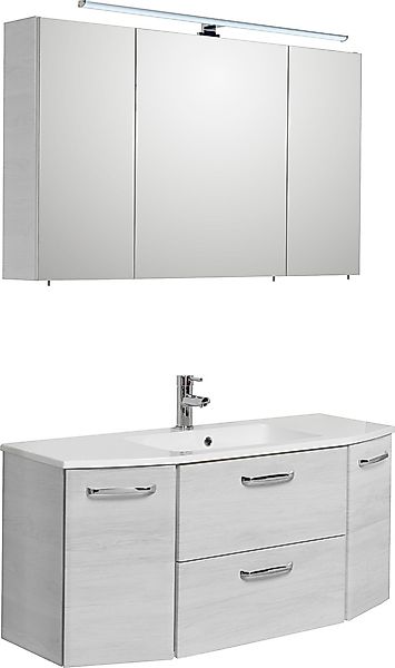 Saphir Badmöbel-Set »Quickset 2-teilig, Mineralmarmor-Waschtisch mit LED-Sp günstig online kaufen