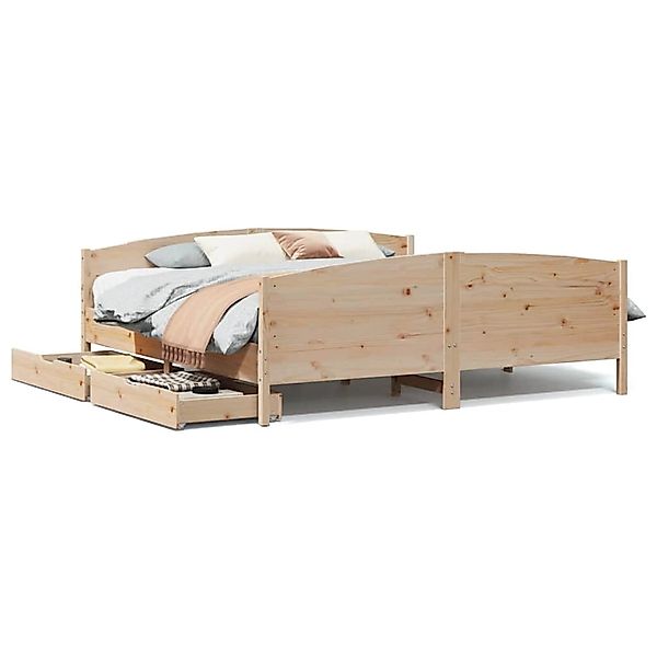 vidaXL Massivholzbett ohne Matratze 180x200 Kiefernholz 3301779 günstig online kaufen