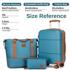 KONO Trolleyset 4 Rollen, (3 tlg), günstig online kaufen