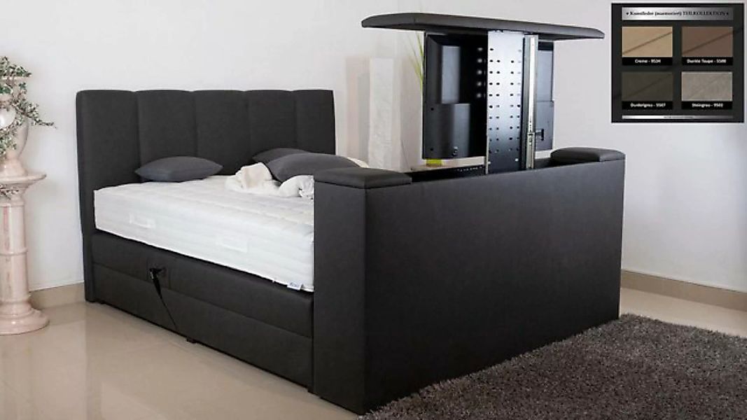 PAARA Boxspringbett Chicago elektrisch verstellbar mit Motor + TV Lift, mit günstig online kaufen