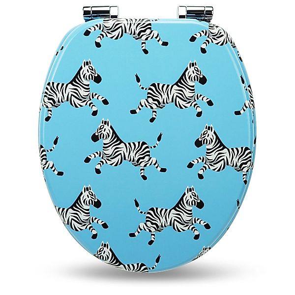 Sanfino WC-Sitz "Blue Zebra“ Premium Toilettendeckel günstig online kaufen