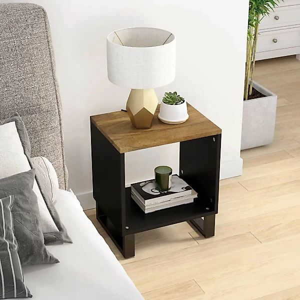 vidaXL Couchtisch 40x31x46 cm Massivholz Mango & Holzwerkstoff Modell 1 günstig online kaufen