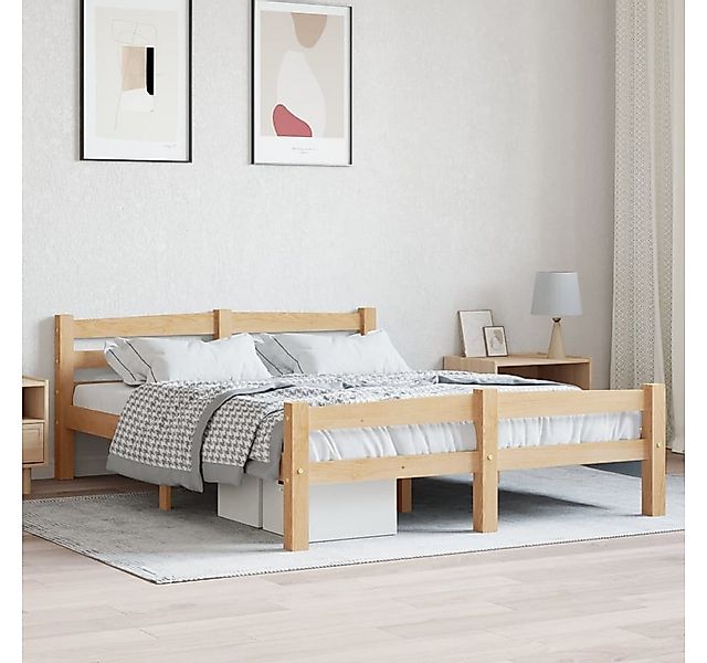 furnicato Bettgestell Massivholzbett Kiefer 140x200 cm (1-tlg) günstig online kaufen