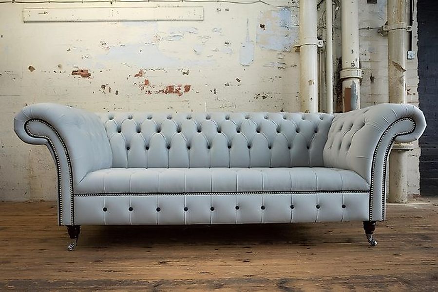 JVmoebel Sofa Chesterfield 3 Sitzer Couch Sitz Textil Stoff Leder Couchen S günstig online kaufen