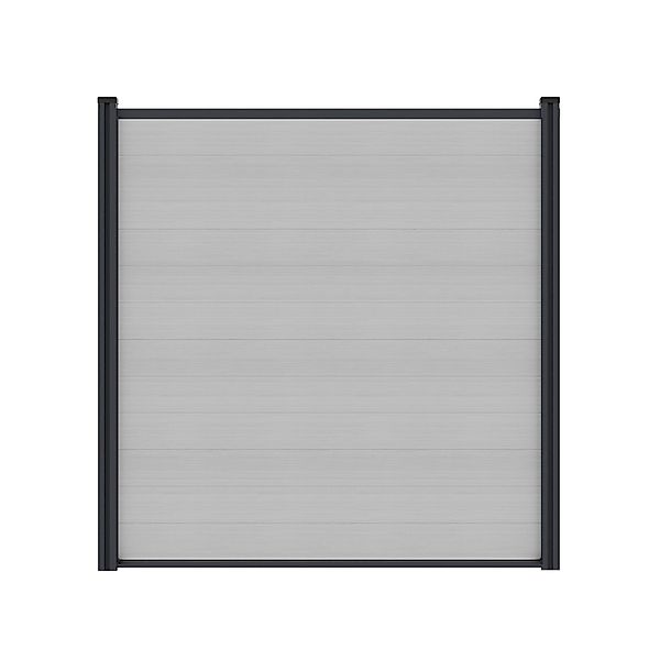 T&J WPC-Steckzaunset Max Coextrudiert 175 cm x 172 cm Weißer Rauch günstig online kaufen