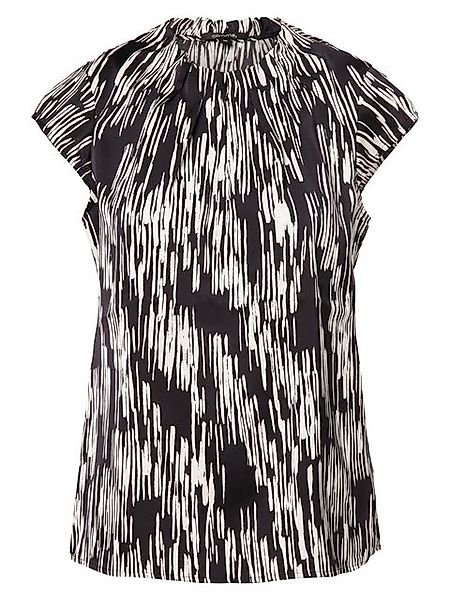 Comma Kurzarmbluse Geraffte Bluse mit All-over-Print Raffung günstig online kaufen