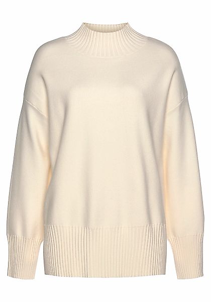 LASCANA Stehkragenpullover, mit breiten Abschlüssen, klassischer Strickpull günstig online kaufen