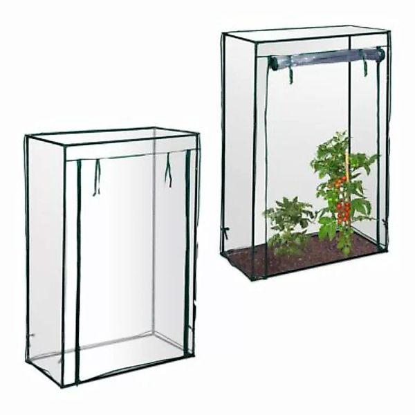 relaxdays 2 x Tomatengewächshaus PVC transparent günstig online kaufen