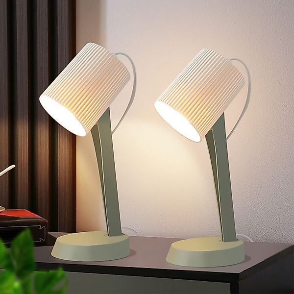 ZMH Tischleuchte Modern Landhausstil Tischlampe mit günstig online kaufen