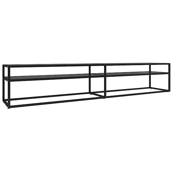 vidaXL TV-Schrank TV-Board Schwarz 220x40x40,5 cm Hartglas günstig online kaufen