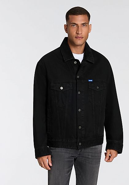 HUGO Blue Jeansjacke "Kirkby", mit Logo-Details, regular-fit günstig online kaufen