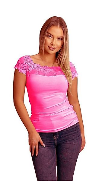 Mississhop Spitzenshirt Spitzenshirt Spitze Spitzen T-Shirt Bluse Shirt M.7 günstig online kaufen