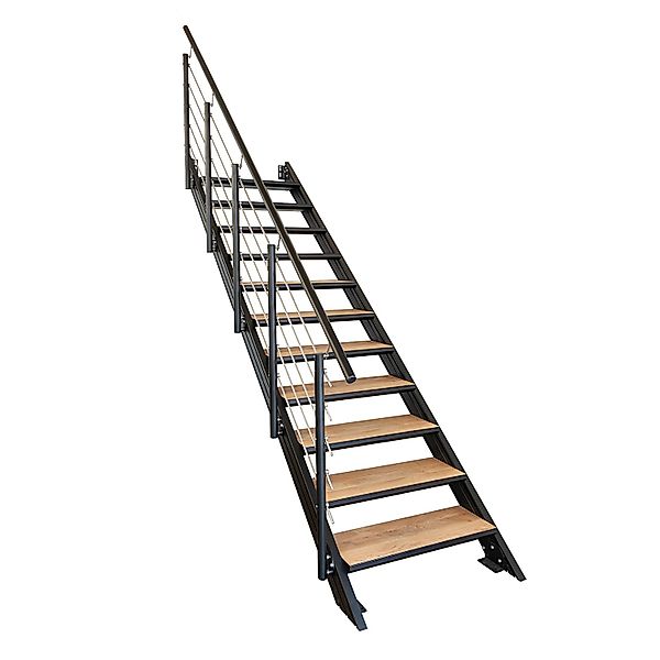Treba Wangentreppe Brooklyn mit 13 Stufenwannen 80 cm x 30,7 cm Alu Schwarz günstig online kaufen